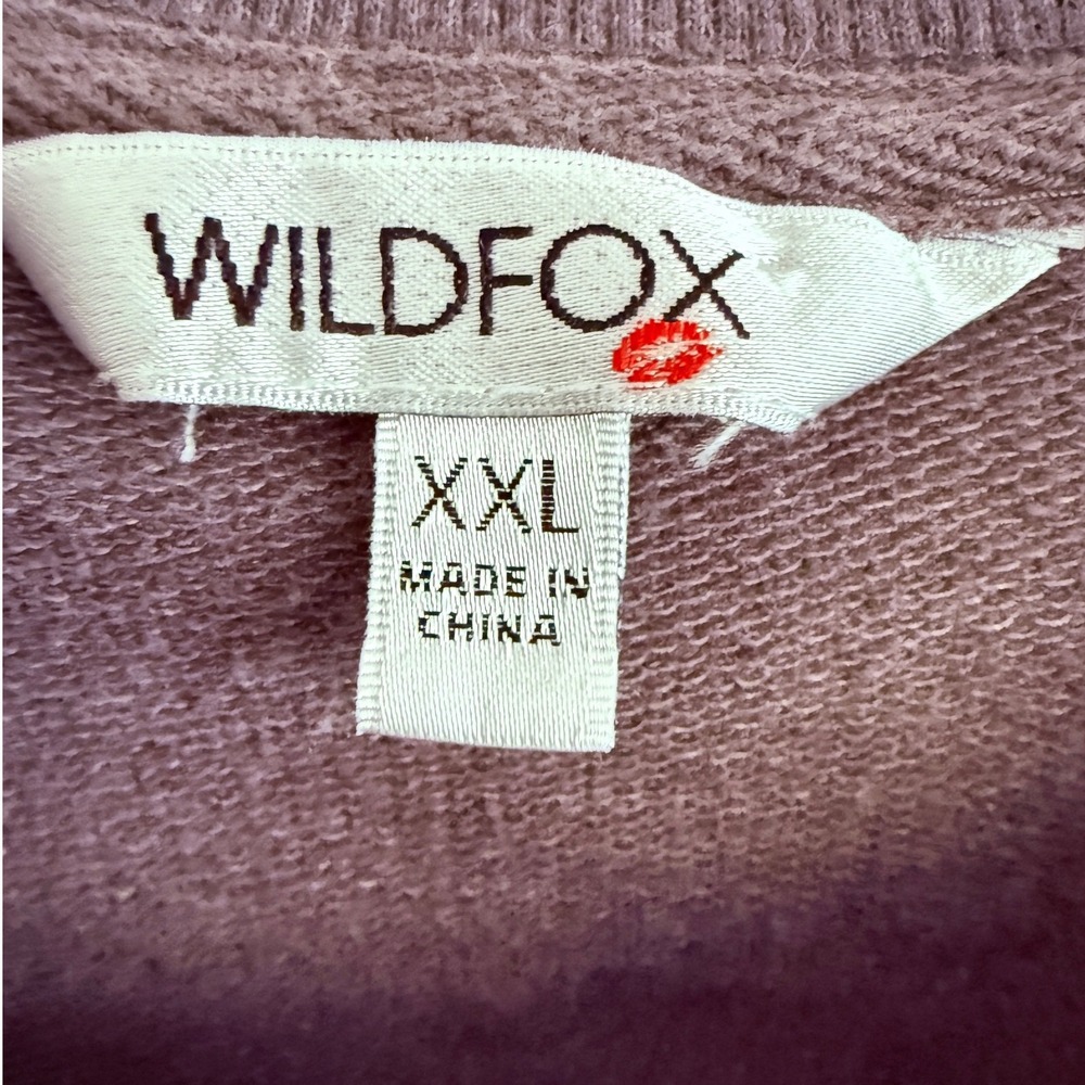 Wildfox Easy Does It Sweatshirt Womens XXL Purple Cotton Rainbow Graphic - Picture 3 of 6